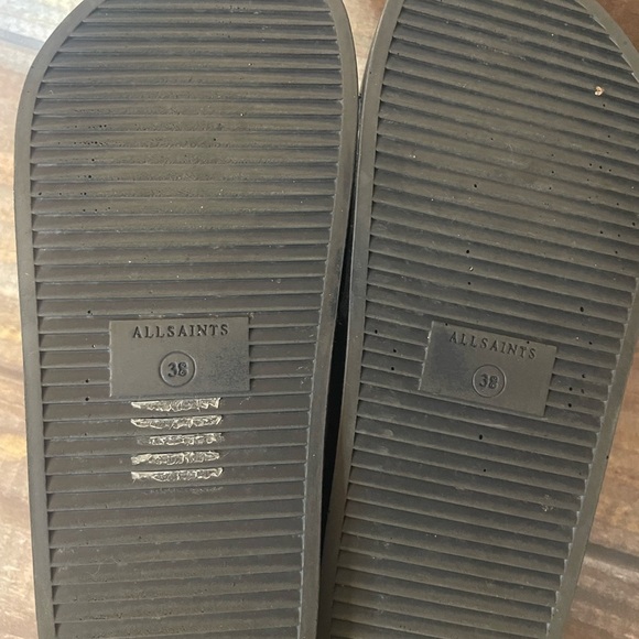 All Saints Black Slide Sandals size 8 - Picture 3 of 4